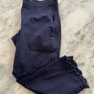 Talbots Navy Chatham Crop Pants